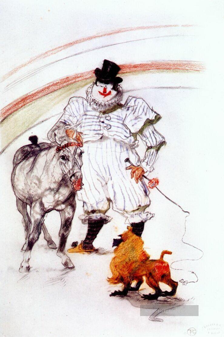im Zirkus Pferd und Affen Dressur 1899 Toulouse Lautrec Henri de Ölgemälde